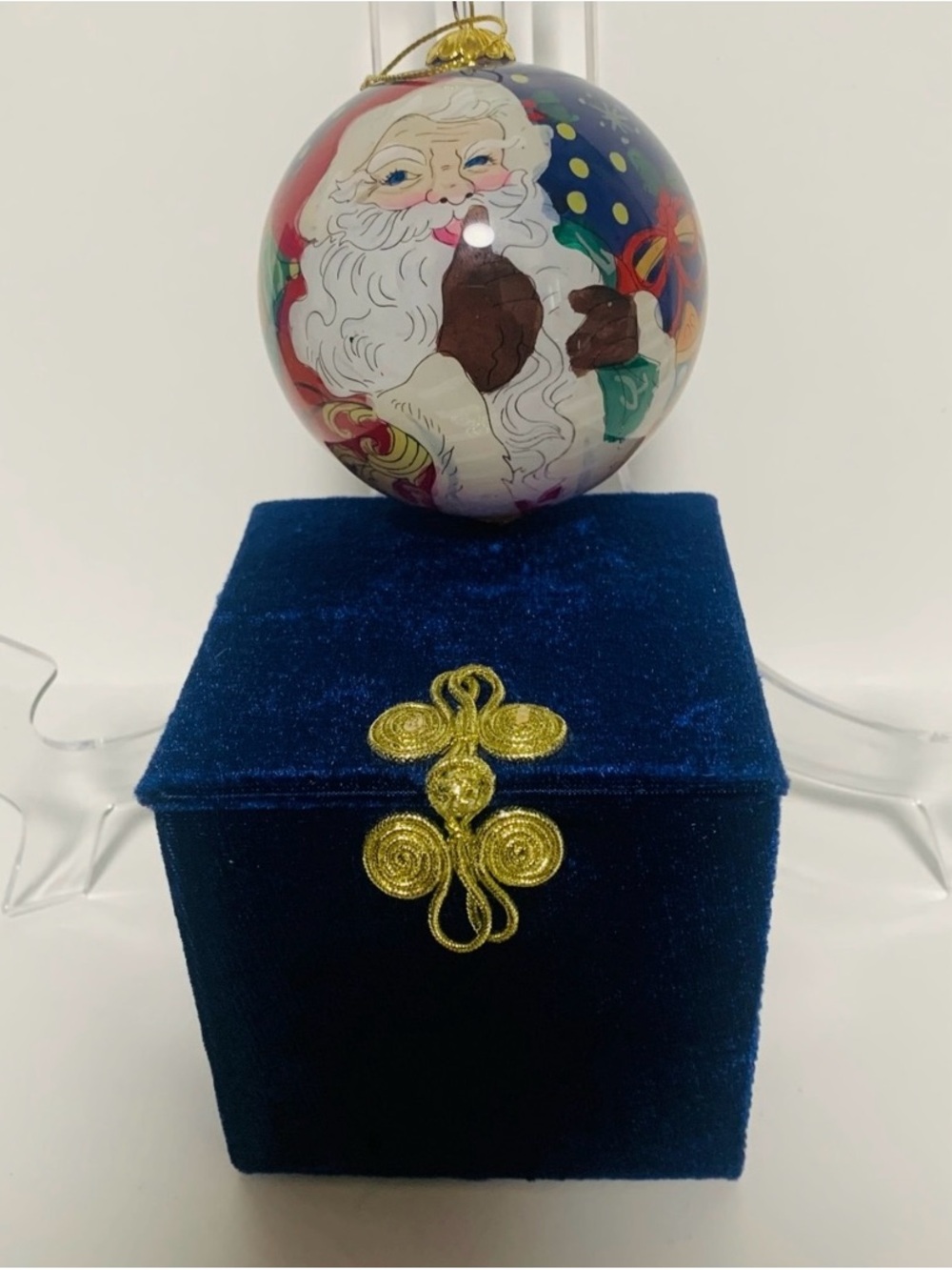 Li Bien 2011 Hand-Painted Santa
Glass Ornament with Box